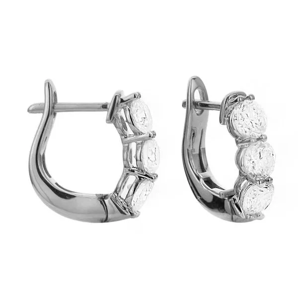 DeScenza Collection Diamond Hoop Earrings DeScenza Diamonds Boston, MA