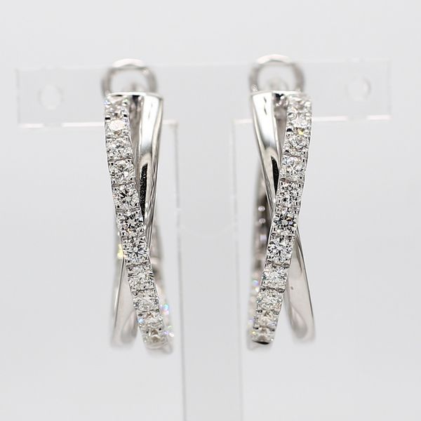 DeScenza Collection Diamond Hoop Earrings DeScenza Diamonds Boston, MA