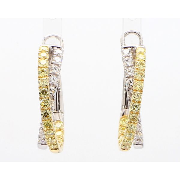 DeScenza Collection Diamond Hoop Earrings DeScenza Diamonds Boston, MA