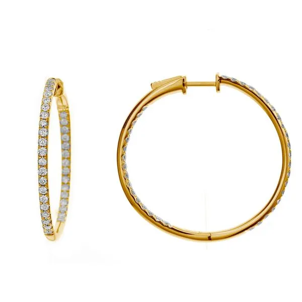 DeScenza Collection Diamond Hoop Earrings DeScenza Diamonds Boston, MA