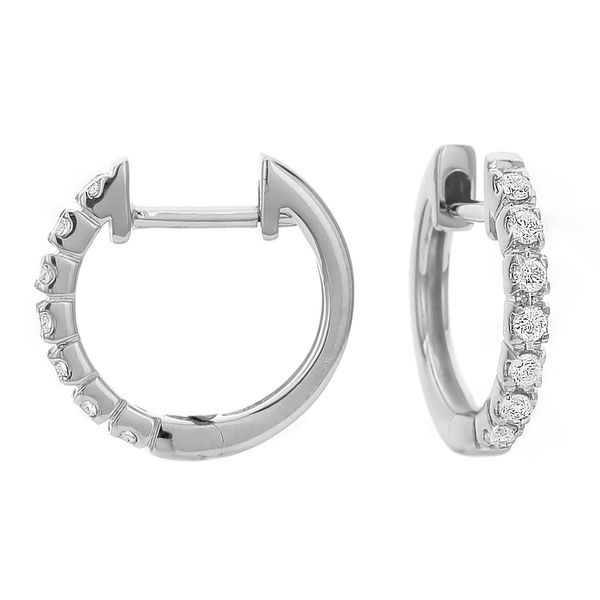 DeScenza Collection Diamond Hoop Earrings DeScenza Diamonds Boston, MA