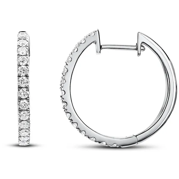 DeScenza Collection Diamond Hoop Earrings DeScenza Diamonds Boston, MA