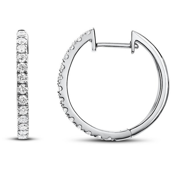 DeScenza Collection Diamond Hoop Earrings DeScenza Diamonds Boston, MA