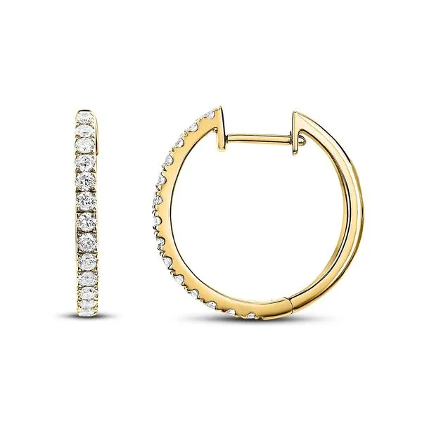 DeScenza Collection Diamond Hoop Earrings DeScenza Diamonds Boston, MA