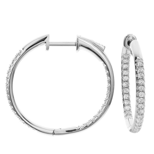 DeScenza Collection Diamond Hoop Earrings DeScenza Diamonds Boston, MA