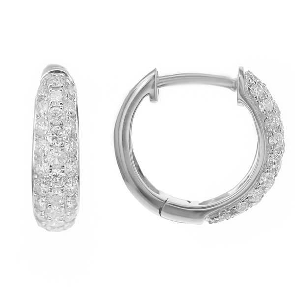 DeScenza Collection Diamond Hoop Earrings DeScenza Diamonds Boston, MA