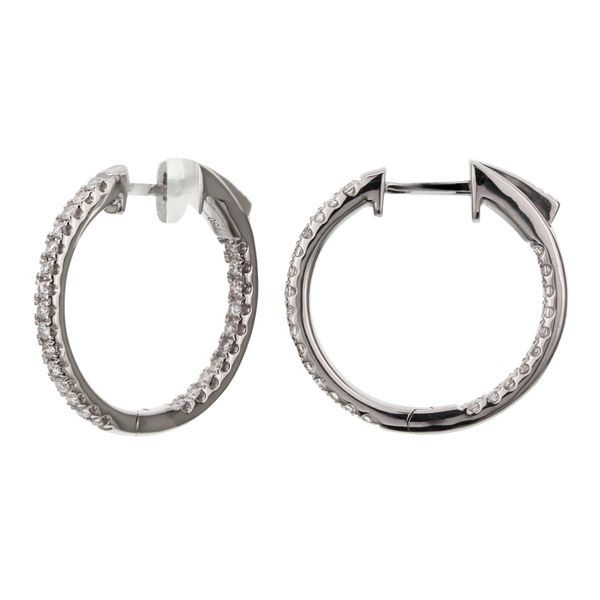 DeScenza Collection Diamond Hoop Earrings DeScenza Diamonds Boston, MA