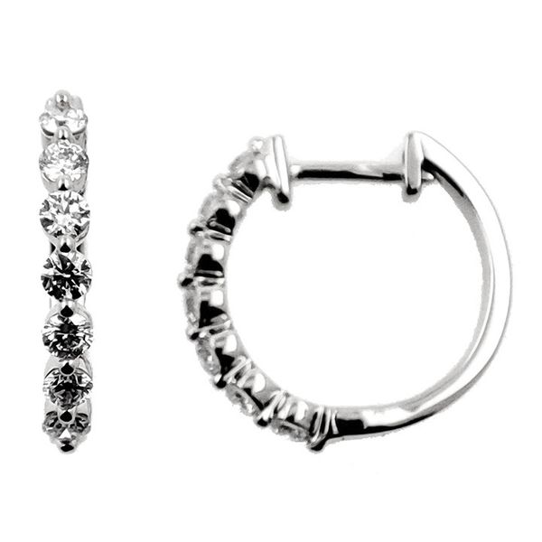 DeScenza Collection Diamond Hoop Earrings DeScenza Diamonds Boston, MA