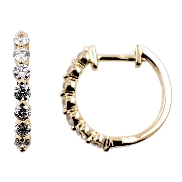 DeScenza Collection Diamond Hoop Earrings DeScenza Diamonds Boston, MA