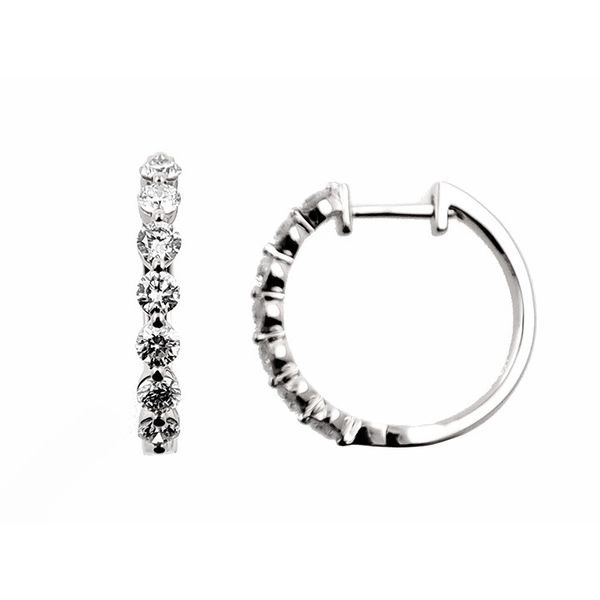 DeScenza Collection Diamond Hoop Earrings DeScenza Diamonds Boston, MA