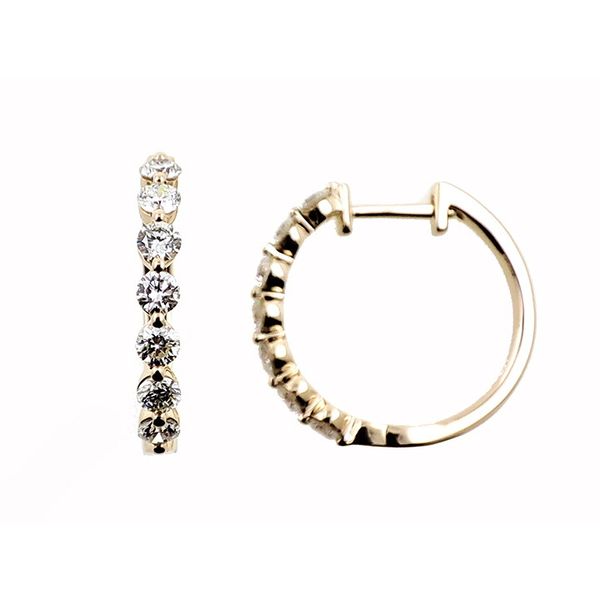 DeScenza Collection Diamond Hoop Earrings DeScenza Diamonds Boston, MA