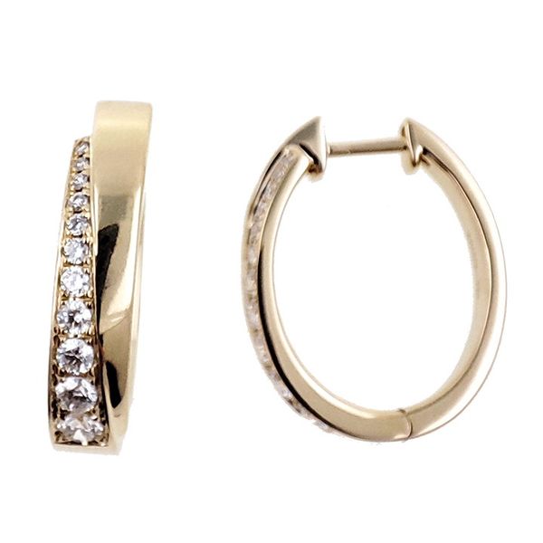DeScenza Collection Diamond Hoop Earrings DeScenza Diamonds Boston, MA