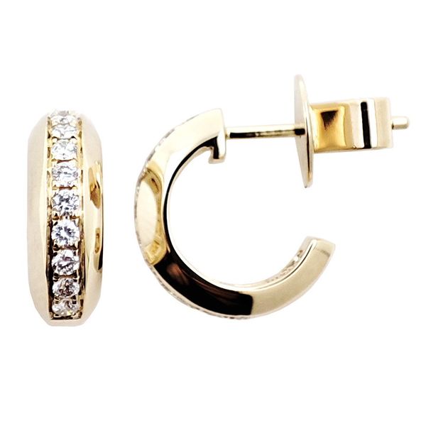 DeScenza Collection Diamond Hoop Earrings DeScenza Diamonds Boston, MA