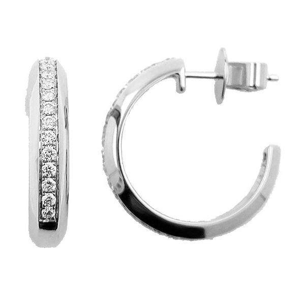 DeScenza Collection Diamond Hoop Earrings DeScenza Diamonds Boston, MA