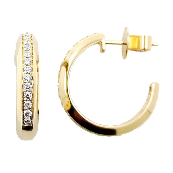 DeScenza Collection Diamond Hoop Earrings DeScenza Diamonds Boston, MA