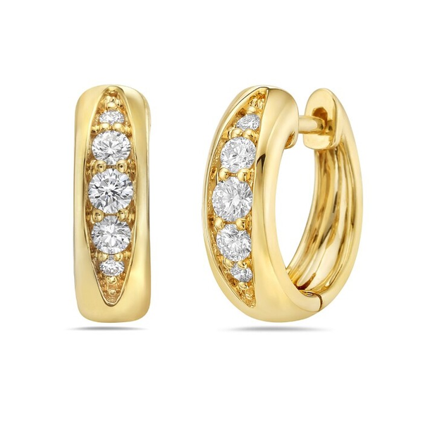 DeScenza Collection Diamond Hoop Earrings DeScenza Diamonds Boston, MA