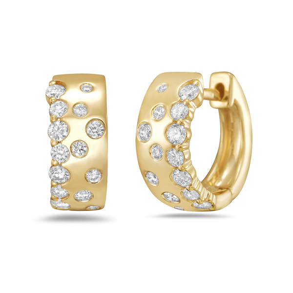 DeScenza Collection Diamond Hoop Earrings DeScenza Diamonds Boston, MA
