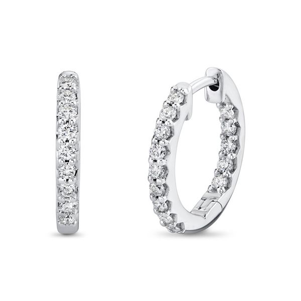 Sylvie Diamond Hoop Earrings DeScenza Diamonds Boston, MA