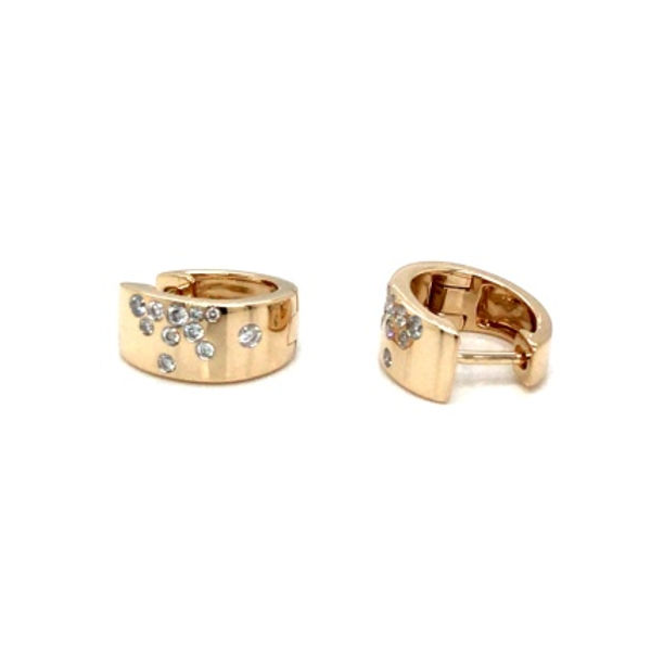 DeScenza Collection Diamond Hoop Earrings DeScenza Diamonds Boston, MA