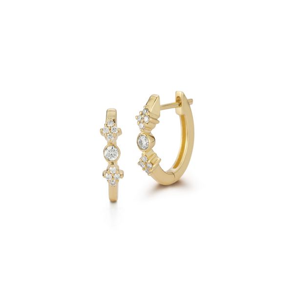 Sofer Diamond Hoop Earrings DeScenza Diamonds Boston, MA