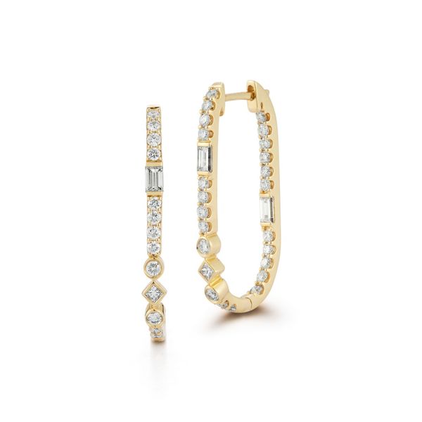 Sofer Diamond Hoop Earrings DeScenza Diamonds Boston, MA