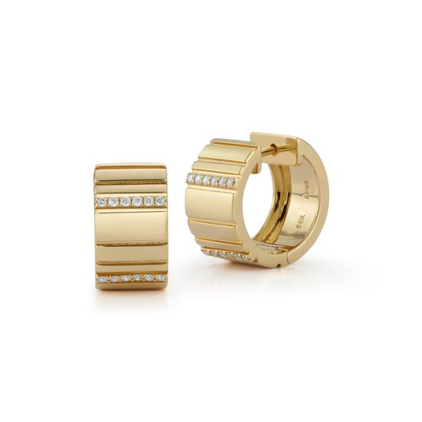 Sofer Diamond Hoop Earrings DeScenza Diamonds Boston, MA