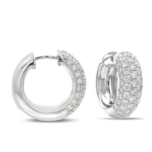 DeScenza Collection Diamond Huggie Hoop Earrings DeScenza Diamonds Boston, MA