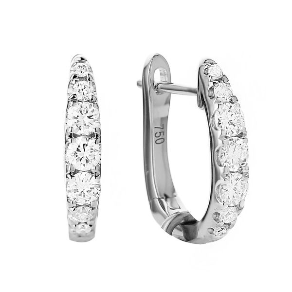 DeScenza Collection Diamond Hoop Earrings DeScenza Diamonds Boston, MA