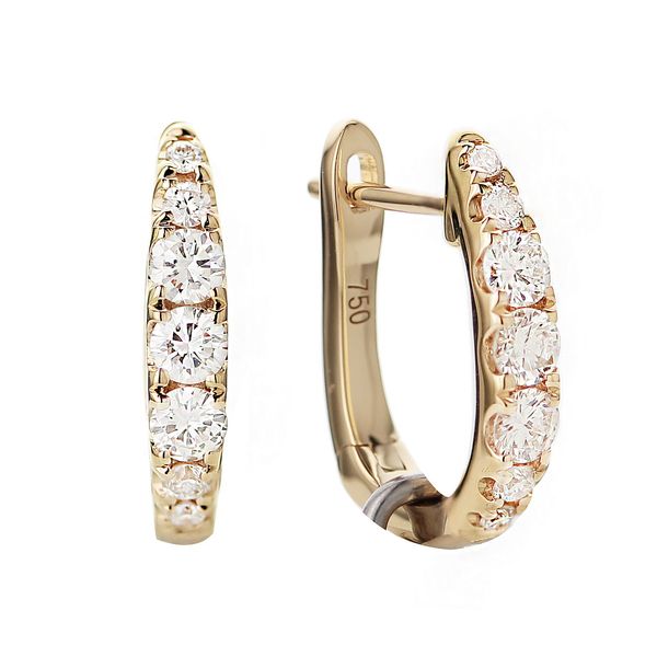 DeScenza Collection Diamond Hoop Earrings DeScenza Diamonds Boston, MA