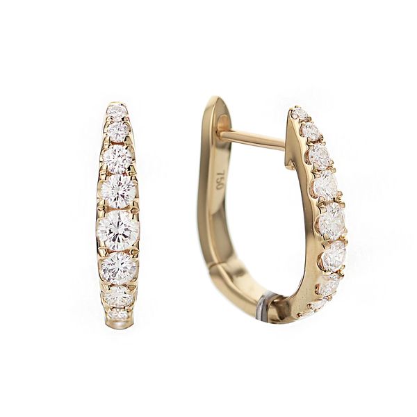 eScenza Collection Diamond Hoop Earrings DeScenza Diamonds Boston, MA
