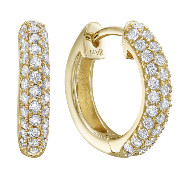 DeScenza Collection Diamond Hoop Earrings DeScenza Diamonds Boston, MA
