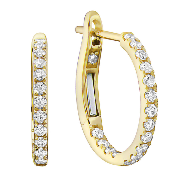 DeScenza Collection Diamond Hoop Earrings DeScenza Diamonds Boston, MA