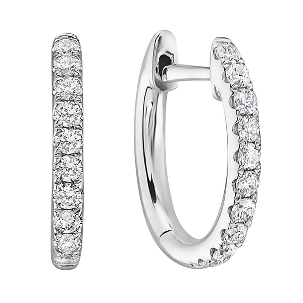 DeScenza Collection Diamond Hoop Earrings DeScenza Diamonds Boston, MA