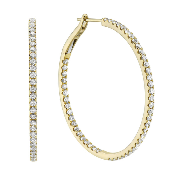 DeScenza Collection Diamond Hoop Earring DeScenza Diamonds Boston, MA