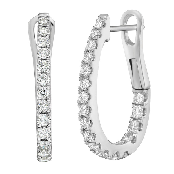 DeScenza Collection Diamond Hoop Earrings DeScenza Diamonds Boston, MA