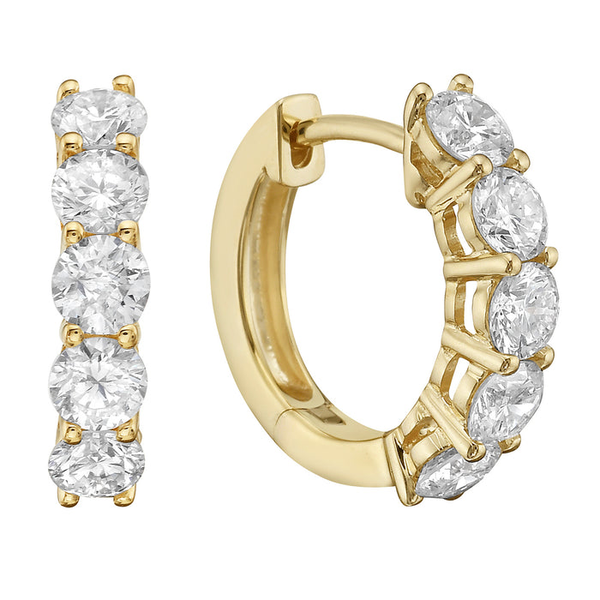 DeScenza Collection Diamond Hoop Earrings DeScenza Diamonds Boston, MA