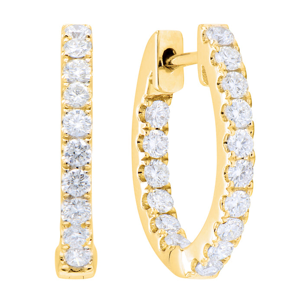 DeScenza Collection Diamond Hoop Earrings DeScenza Diamonds Boston, MA