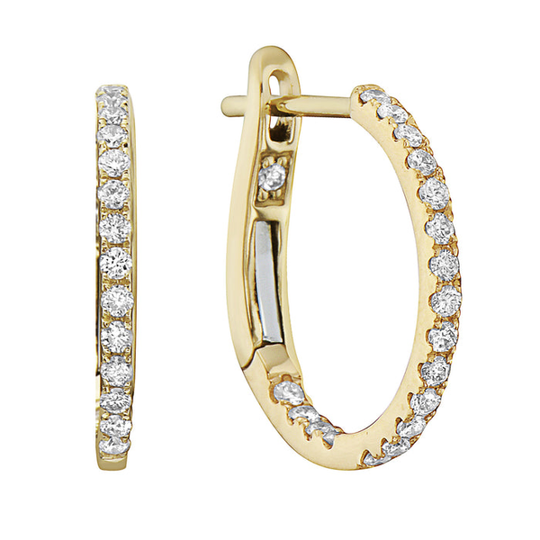 DeScenza Collection Diamond Hoop Earrings DeScenza Diamonds Boston, MA