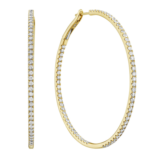 DeScenza Collection Diamond Hoop Earrings DeScenza Diamonds Boston, MA