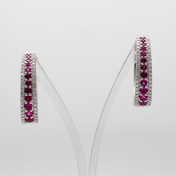 DeScenza Collection Diamond and Ruby Earrings DeScenza Diamonds Boston, MA