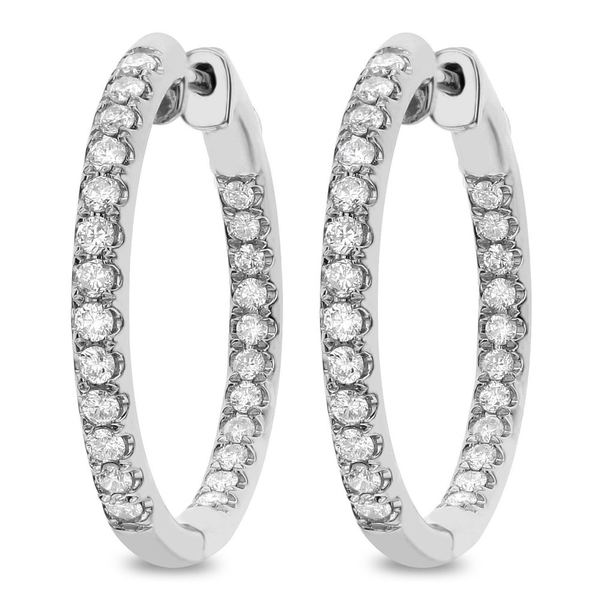DeScenza Collection Diamond Hoop Earrings DeScenza Diamonds Boston, MA
