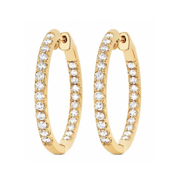 DeScenza Collection Diamond Hoop Earrings DeScenza Diamonds Boston, MA