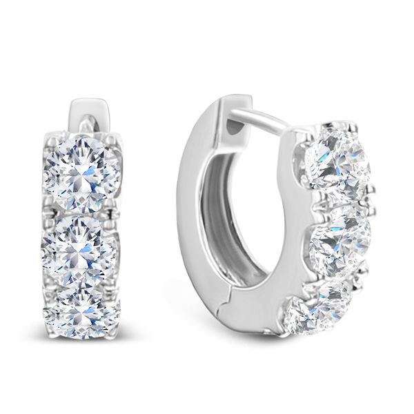 DeScenza Collection Diamond Hoop Earrings DeScenza Diamonds Boston, MA