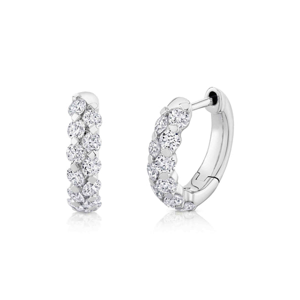 Shy Creation Diamond Hoop Earrings DeScenza Diamonds Boston, MA