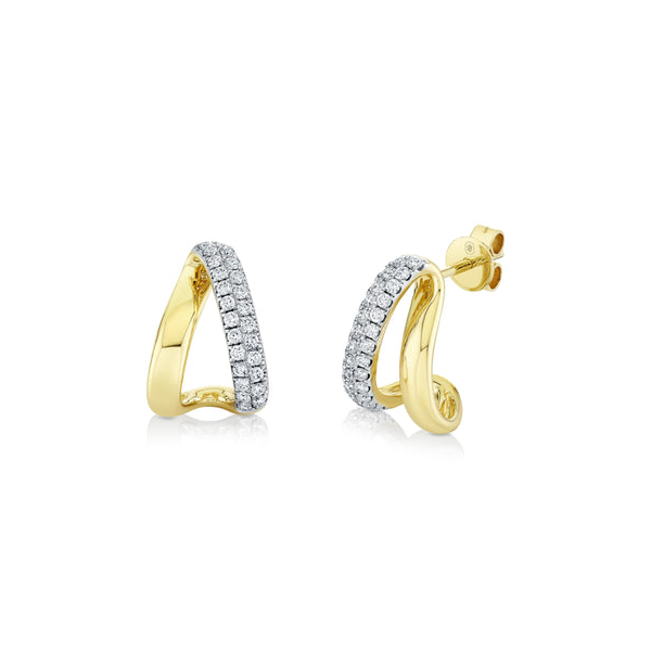 Shy Creation Diamond Hoop Earrings DeScenza Diamonds Boston, MA