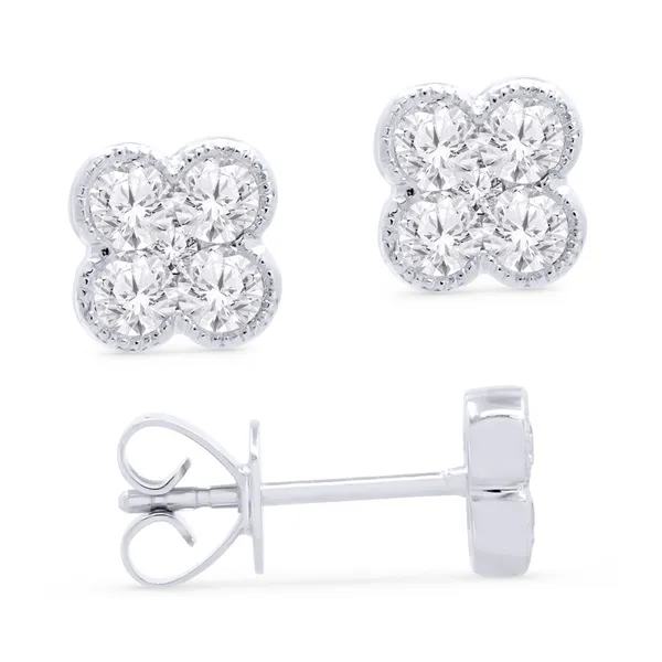 DeScenza Collection Diamond Clover Earrings DeScenza Diamonds Boston, MA