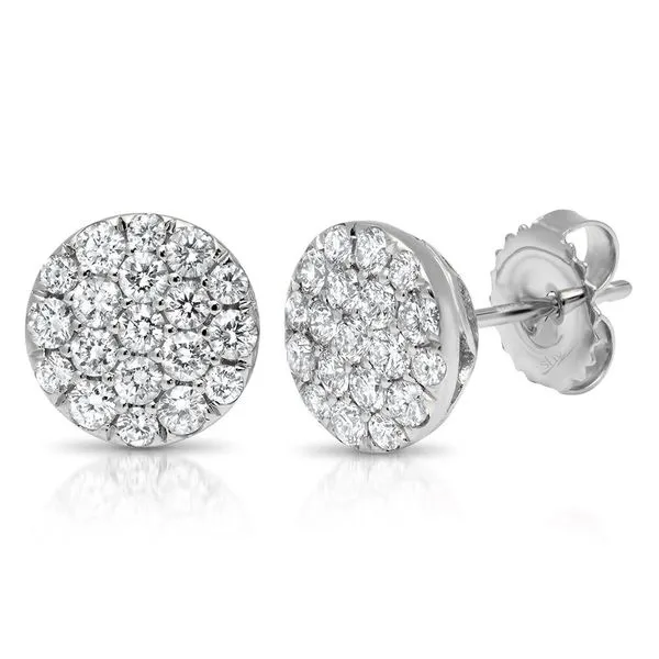 Shy Creation Diamond Button Earrings DeScenza Diamonds Boston, MA