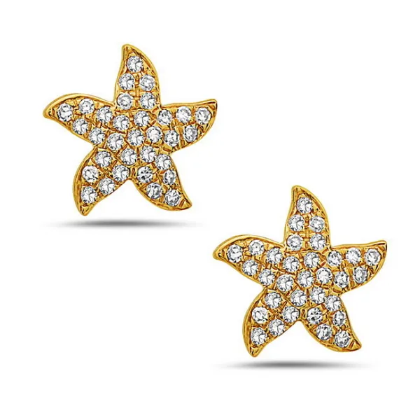 DeScenza Collection Diamond Starfish Studs DeScenza Diamonds Boston, MA