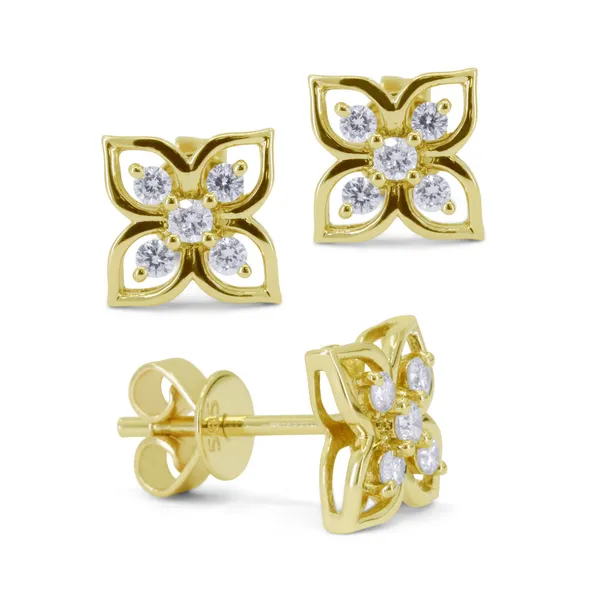 DeScenza Collection Diamond Clover Earrings similar item image