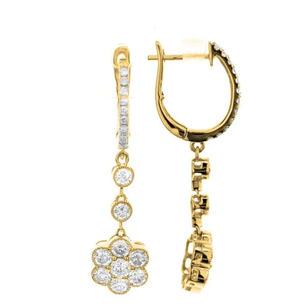 DeScenza Collection Diamond Dangle Earrings DeScenza Diamonds Boston, MA